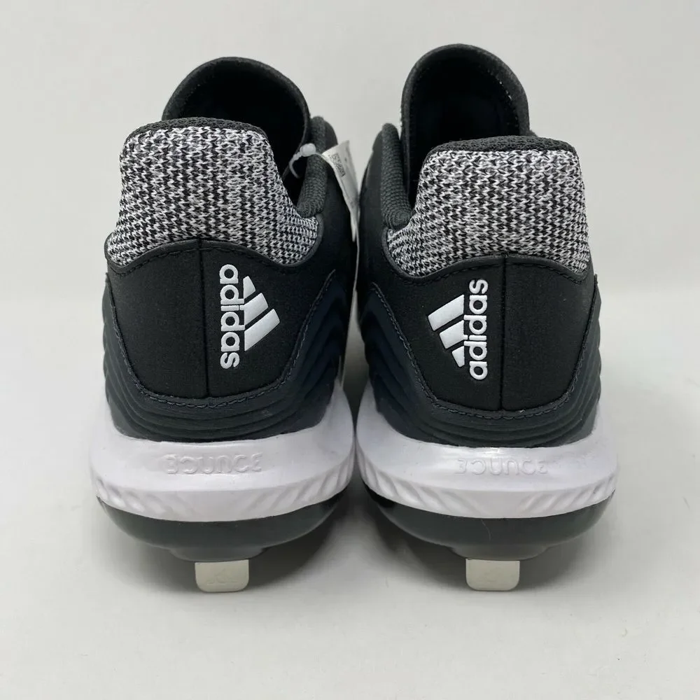Adidas Icon Bounce Low Metal Softball Cleats Womens size 7.5 Black‎ white CG5189